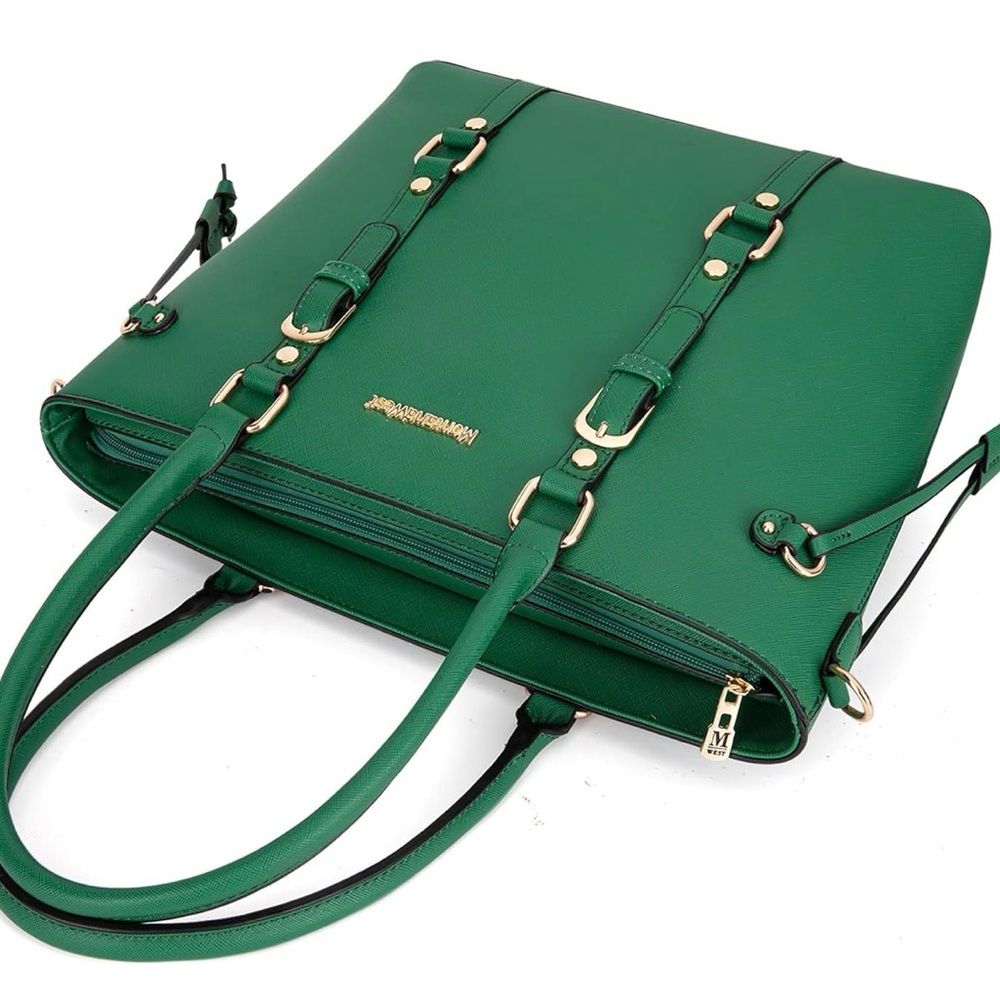 For Brandy New Montana West Green Large Tote - Picture 4 of 5